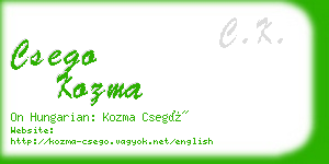 csego kozma business card